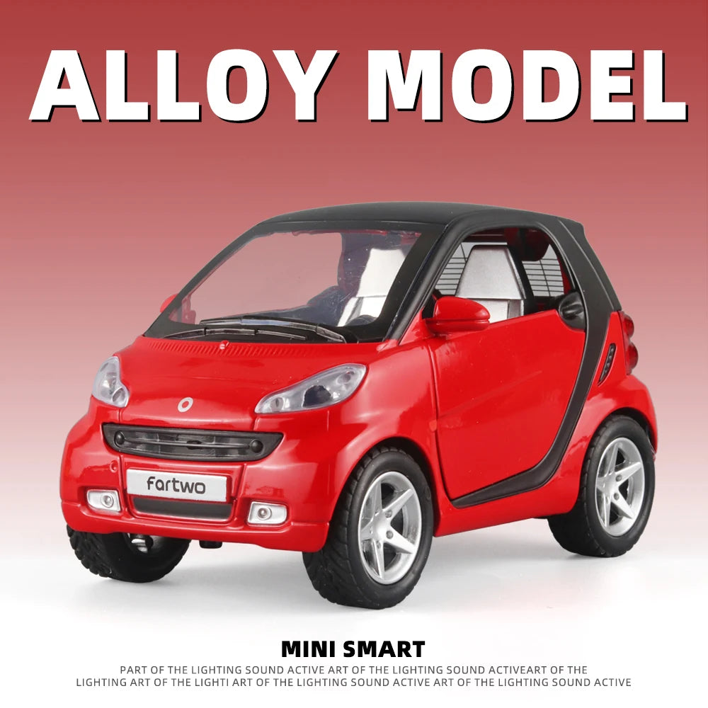 1:32 Mini Version Smart Alloy Children's Toy Car Boy Cute Car Model With Simulated Sound and Light, Door Opening