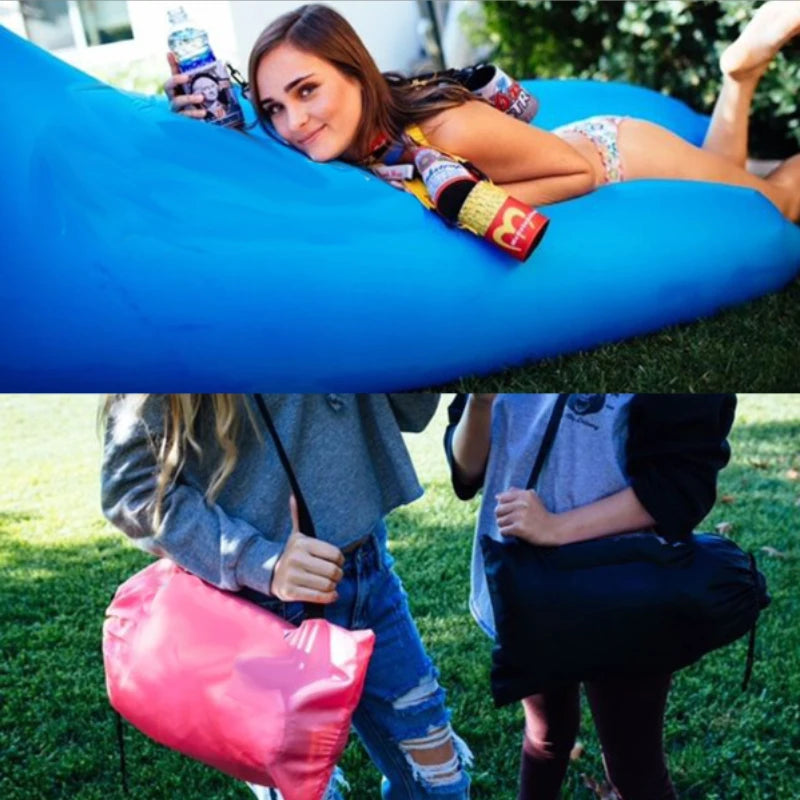 Outdoor Portable Inflatable Sofa Foldable Beach Park Inflatable Bed Grassland Music Festival Camping Supplies Birthday Gift