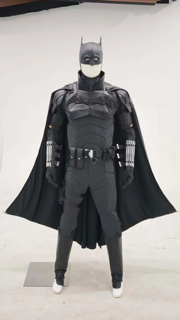 Dark Knight Bruce Wayne Gotham Vigilante Armored Suit Cosplay Costume 2026 New Version Leather Cape Belt Pouches Mens Halloween