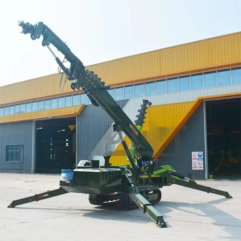 Mini Spider Crane — 3T to 10T, Dual Power (Diesel/Electric), Remote Control, CE Certified