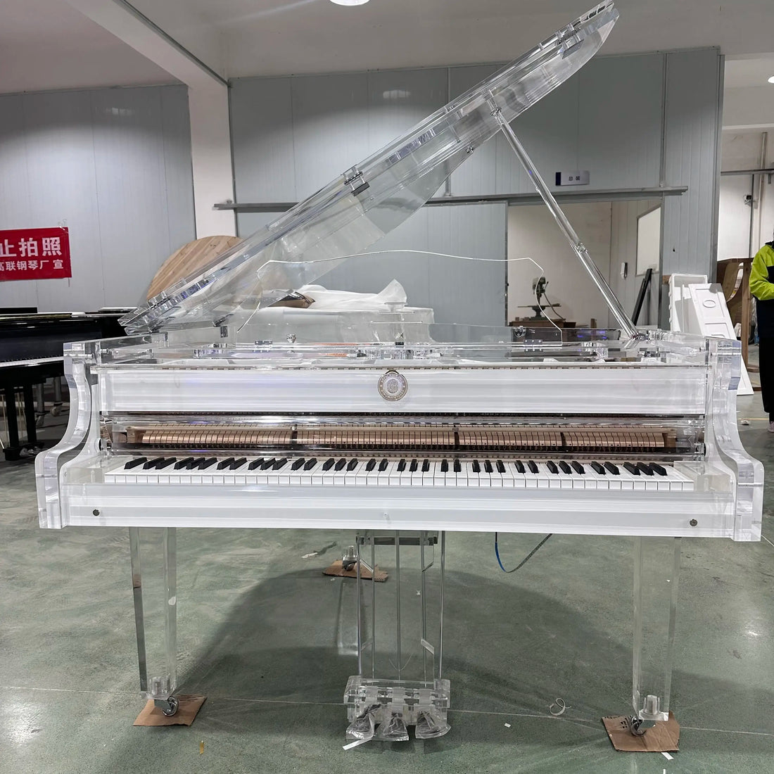 Custom Glass Crystal Acrylic Grand Piano with Autoplayer System 275cm