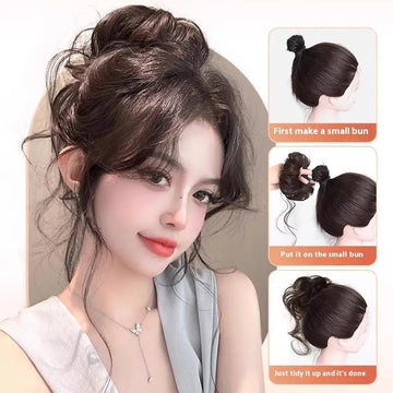 Unique Hair Holders; Packs of Synthetic Volumized Hair Buns; Women's Low Bun Accessories; Hair extensions and Wigs.