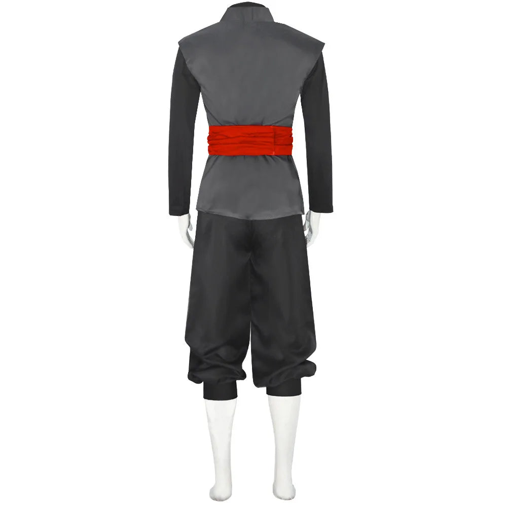 Black Kung Fu Cosplay Costume for Men, Anime Outfits, Halloween Uniform, Full Set