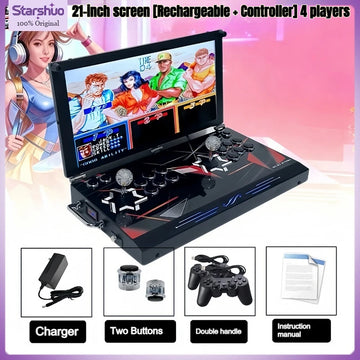 2026 New 21-inch Large Screen Home Game Console for Two-Player Fighting Built-in Games No Lag Street Fighter Arcade Game Console