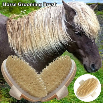 1Pcs New Shedding Horse Grooming Brush Handheld Wooden Horse Hair Scrapers Hair Detangling Cleaning Tool for Daily Grooming