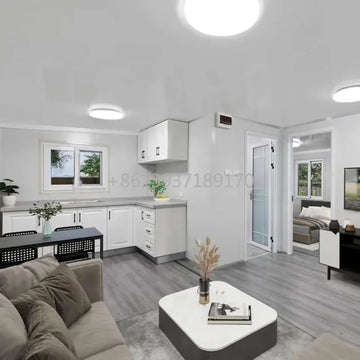 Modular Prefab Tiny House To Live in For Adults, Tiny Home with 2 Bedrooms, 1 Fully Equipped Bathroom & Kitchen Expandable 40ft
