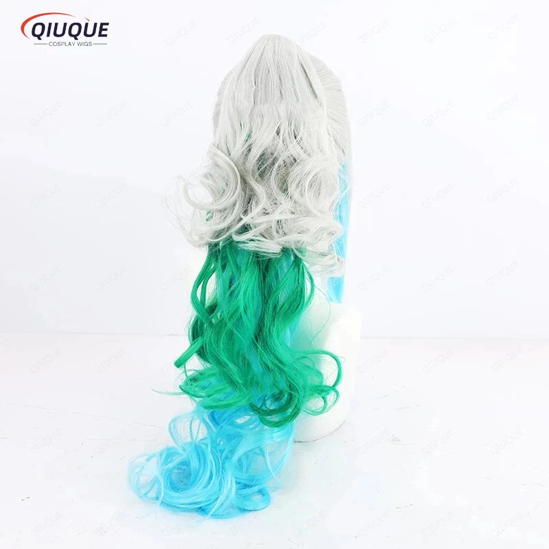 Anime  Yamato Wig Women White 70cm Long Wig Cosplay Yamato Wig Heat Resistant Synthetic Hair Halloween + Wig Cap
