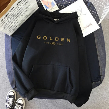 K-pop Printed Hoodies for Woman Jungkook Fans Hooded Sweatshirts Fall Winter Female Home Outdoor Comfort Casual Fashion Pullover
