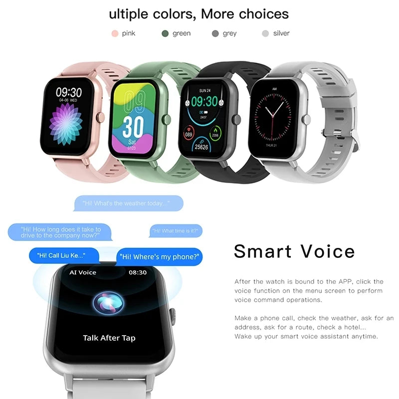 2025 Smart Watch For Women Full Touch Screen Fashion Watches Sports Fitness Tracker Clock Waterproof Smartwatch Lady Reloj Mujer