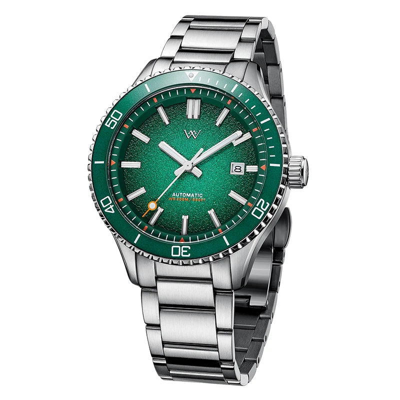 WM Watch Dive Watch Automatic Mechanical Watches Man Diving Watch Sapphire Stainless Steel Diver Welly Merck Wrist Watch WM046