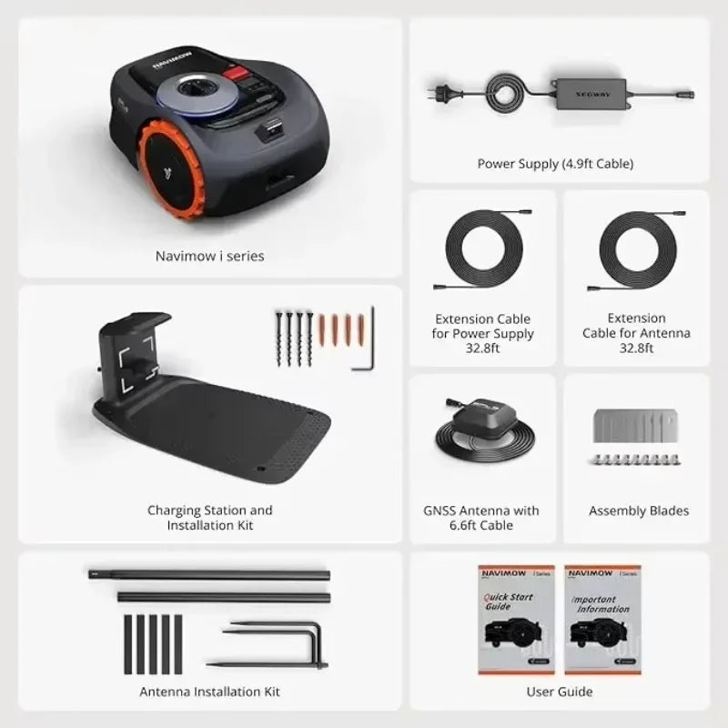 Segway i110N Robot Lawn Mower — 1/4 Acre, RTK+Vision, No Perimeter Wire