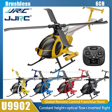 JJRC U9902 RC Helicopter 6CH No Aileron Fixed High Brushless Helicopter One Key Takeoff Landing Stunt Flight RC Plane Adult Toys