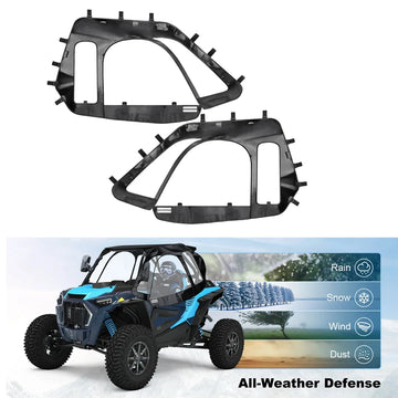 Soft Upper Doors Polaris RZR XP Turbo 2016-2023 ,2 Seater Waterproof Soft Cab Enclosure Upper Doors for Enhanced Visio