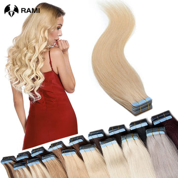 Tape In Hair Extensions For Women 20Pcs Natural Hairpieces Pre Bonded Hair Capsules Microlink Capsules 100% Human Hair Extension