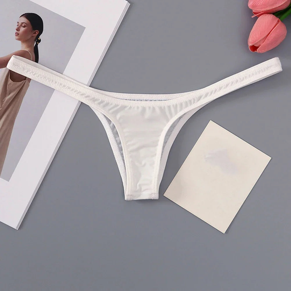 Womens New Sexy Lingerie Hip-hugging Briefs Color Stretch Underwear Breathable Panties Thin Straps Low Waist Underpants Fashion