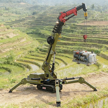 Mini Spider Crane with LMI & Rope Indicator — 1–12 Ton, CE/EPA, Foldable