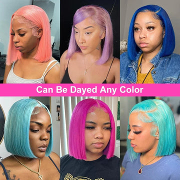 For Black Women 180% Density 613 Blonde Bob Wig HD Wigs Human Hair Remy Brazilian Cheap 13x4 Lace Short Bob Wig Human Hair Wigs