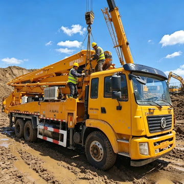 Diesel Concrete Boom Pump Truck — 24–60m+ Vertical Reach, 100–200m³/h, Rexroth Hydraulics