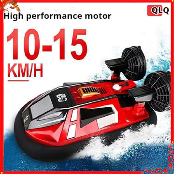 Amphibious Hovercraft RC Boat High-Speed Warship Simulation Electric Toy Waterproof Remote Control Ship for Kids Gifts
