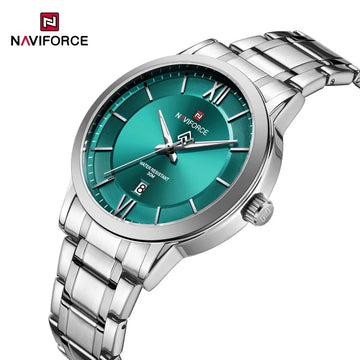 NAVIFORCE Simple Fashion Business Men's Watches Watch Stainless Steel Strap Calendar Display 3ATM Waterproof Men's Quartz Watch