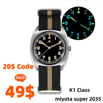 Militado ML17 Watch Miyota Super 2035/ GL12 Quartz Movement Watch  C3 And BGW9 Luminova 100m Waterproof Stainless Steel Watches