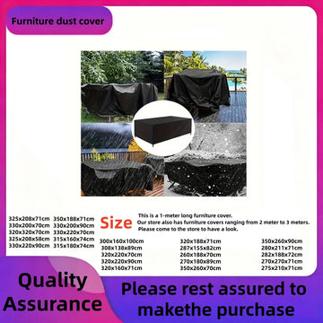 Outdoor Patio Furniture Cover, UV & Snowproof All-Weather, for Rectangular Dining Table/Sofa/Sectional, Garden/Balcony/Terrace