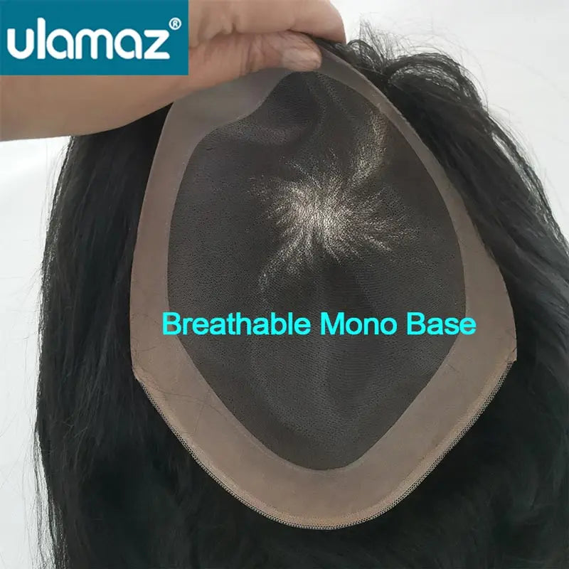 In Stock-Women Topper Hair System Fine Mono Hairpiece Human Hair Wigs Natural Toppers For Woman Long Straight Toppers Women Wig