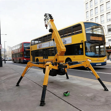 Spider Mini Crane 2.5 Ton Compact Crawler Crane with Long Arm Fly Jib for Construction Site Material Lifting Equipment