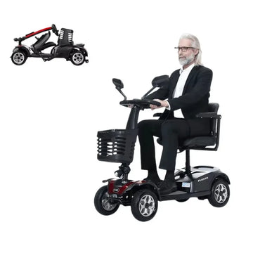 Portable Lightweight Folding Four Wheels Handicapped Electric Mobility Scooter Foldable for Seniors Disabled