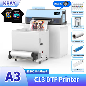 A3 i3200 DTF Printer Impresora I3200HD Printhead Printer A3 DTF T-shirt Printing Machine A3 DTF Direct Transfer Textile printer