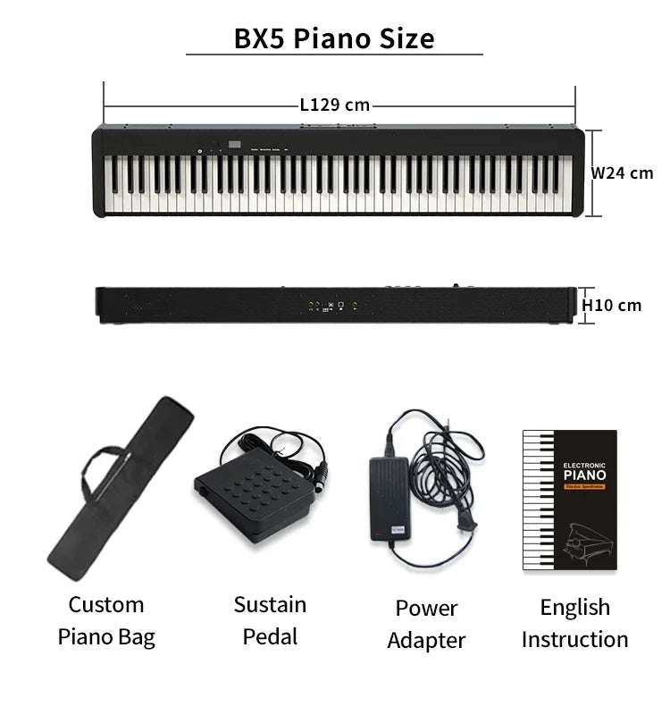 2025 Digital Piano with Heavy Hammer 88 Keys — Adults, Musical Keyboard, Professional Music Synthesizer