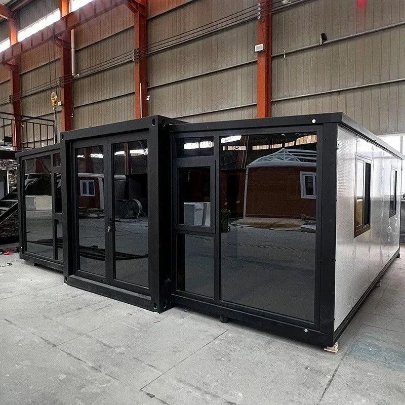 Best Seller20FT Luxury Prefab Tiny Mobile Home 2-3 Bedroom Folding Expandable Shipping House for Apartment House Hotel Made Sand