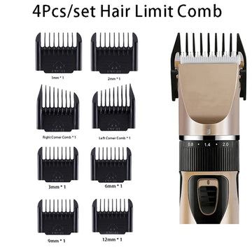 Hair Cutting Guide Comb 4Pcs Set Professional Barber Salon Grooming Tool Men Women DIY Home Use Gift Kit Professional Styling Es