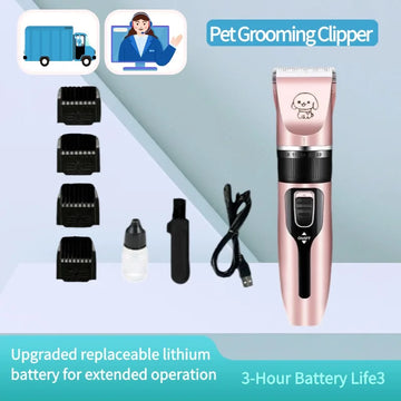 Veterinary Grooming Clipper - Heavy-Duty Dog & Cat Hair Trimmer Kit for Pet Clinics & Grooming Salons