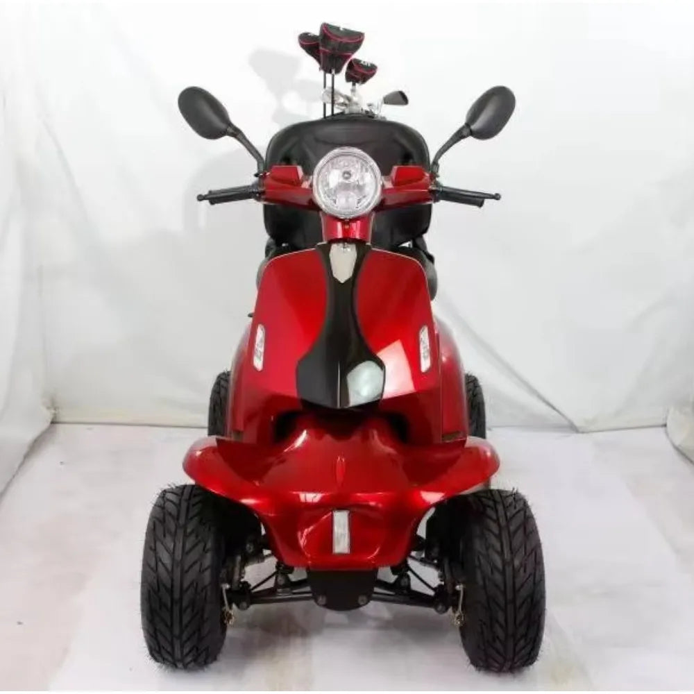 2026 four-wheel luxury outdoor electric scooter (for adults) - foldable waterproof brushless motor, long battery life Citycoco