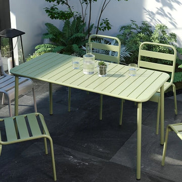 Long table dining table Outdoor indoor waterproof Villa courtyard Balcony leisure Simple garden waterproof desk table