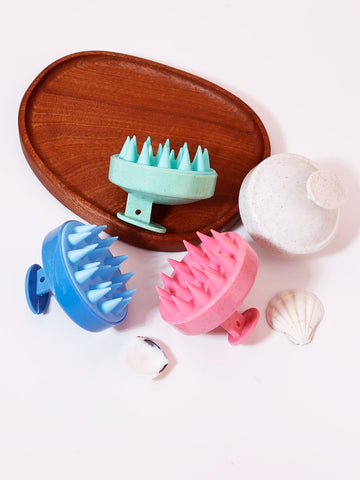 Hair wash brush, silicone scalp massage comb, soft body massage brush, beauty and hairdressing tool Special for real hair wigs
