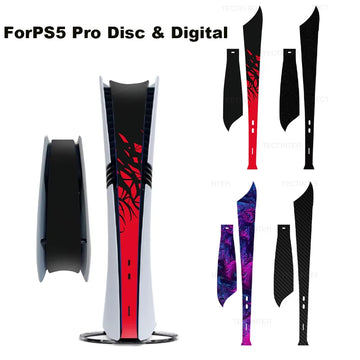 PVC Skin Sticker for PS5 Pro Disc&Digital version Console Game Accessories Protective Middle Dust-proof Vinyl Decals Cover