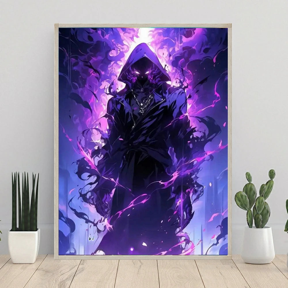 Solo Leveling Diamond Painting Kit – Sung Jinwoo & Ant King