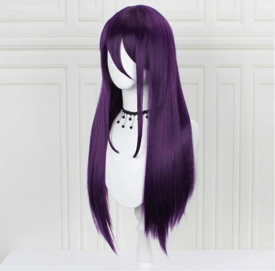 Anime Game Doki Doki Literature Club Yuri Monika Natsuki Sayori DDLC Long Straight Wig Party Synthetic Cosplay Wigs for Women