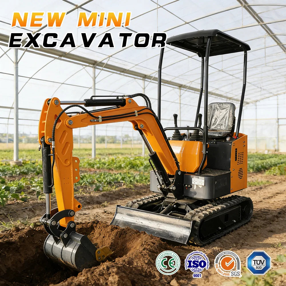 Mini Crawler Excavator with Kubota Engine — CE/EPA Euro 5, 18HP, Multiple Models
