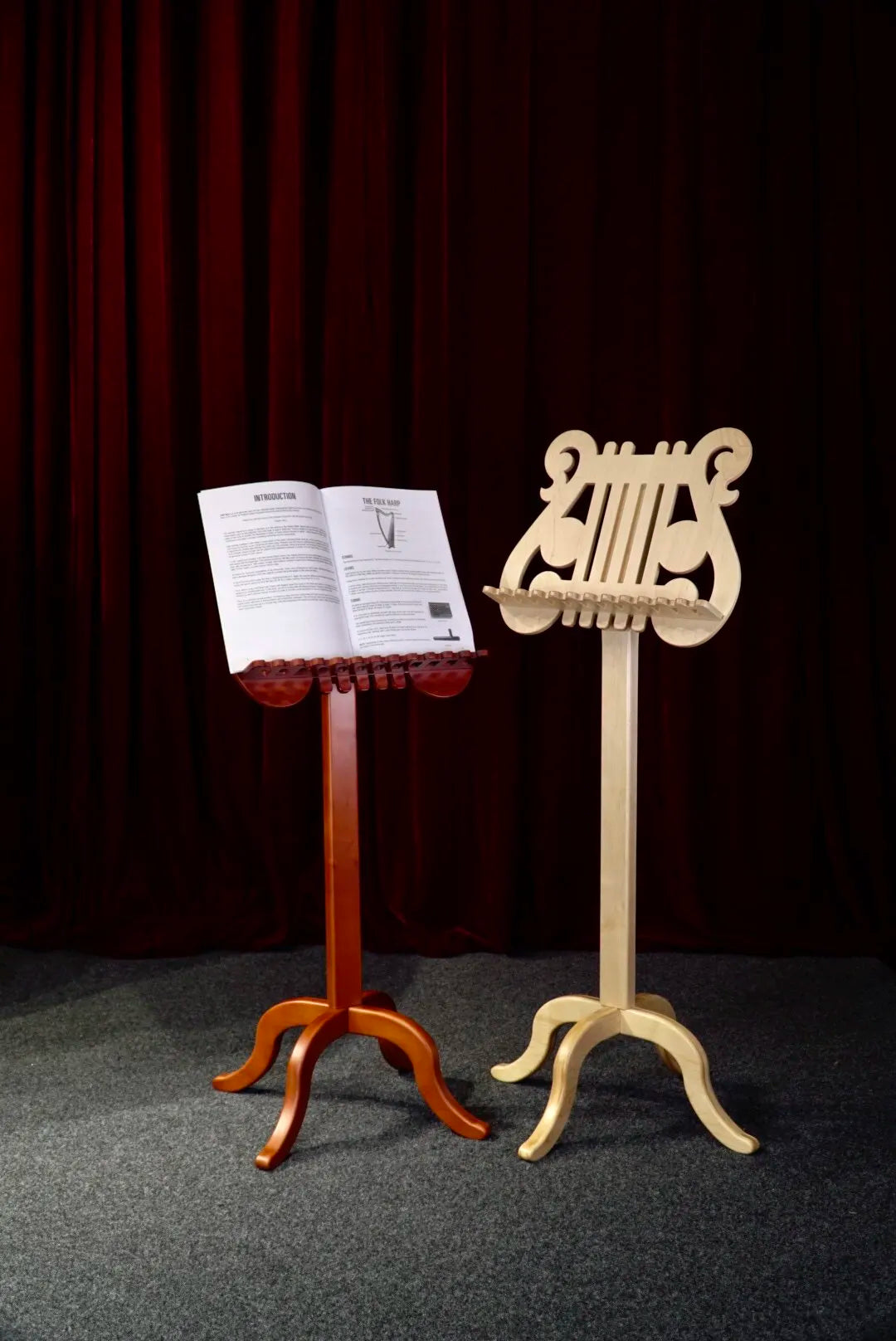 Harp stand, European retro solid wood stand, high-end stand, wind violin, classical guitar