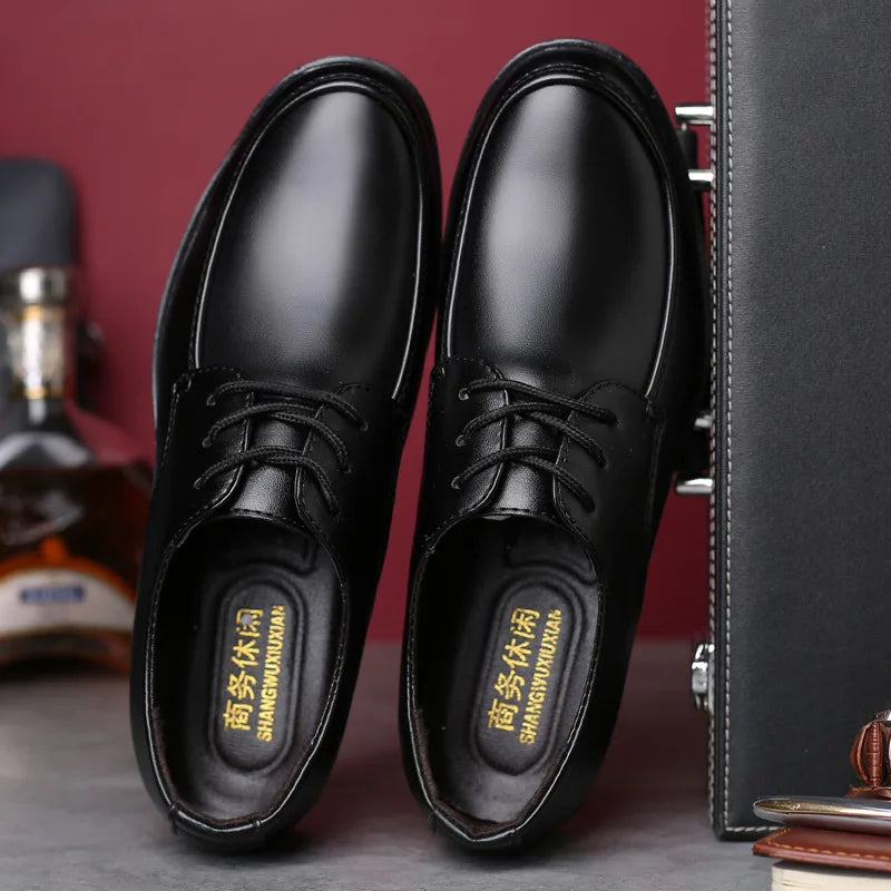 Men's Dress Shoes Lace-up Business Men Leather Shoe Elegant Work Shoes Autumn 2025 New Casual Mens Shoes Fashion Zapatos Hombre