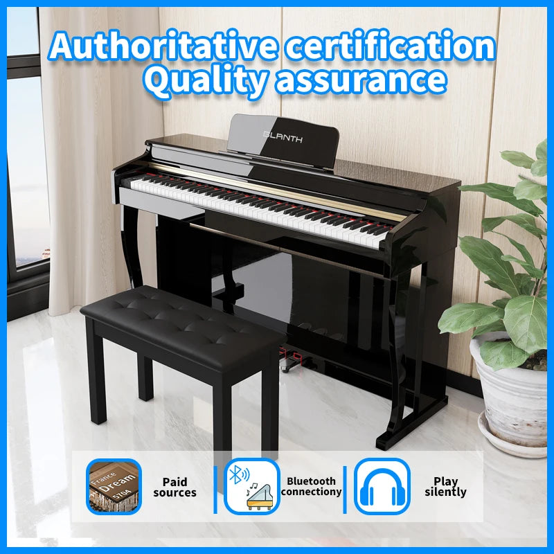BLANTH Digital Piano 88 Key Weighted Digital Piano Professionnel Keyboard Electronic Piano Digital Music Keyboard