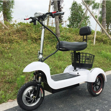 New adult folding lightweight electric scooter mother parent-child double electric tricycle elderly travel