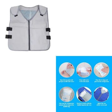 Cooling Vest for Men Women Hot Weather Ice Vest with Ice Packs Cooling Clothes
