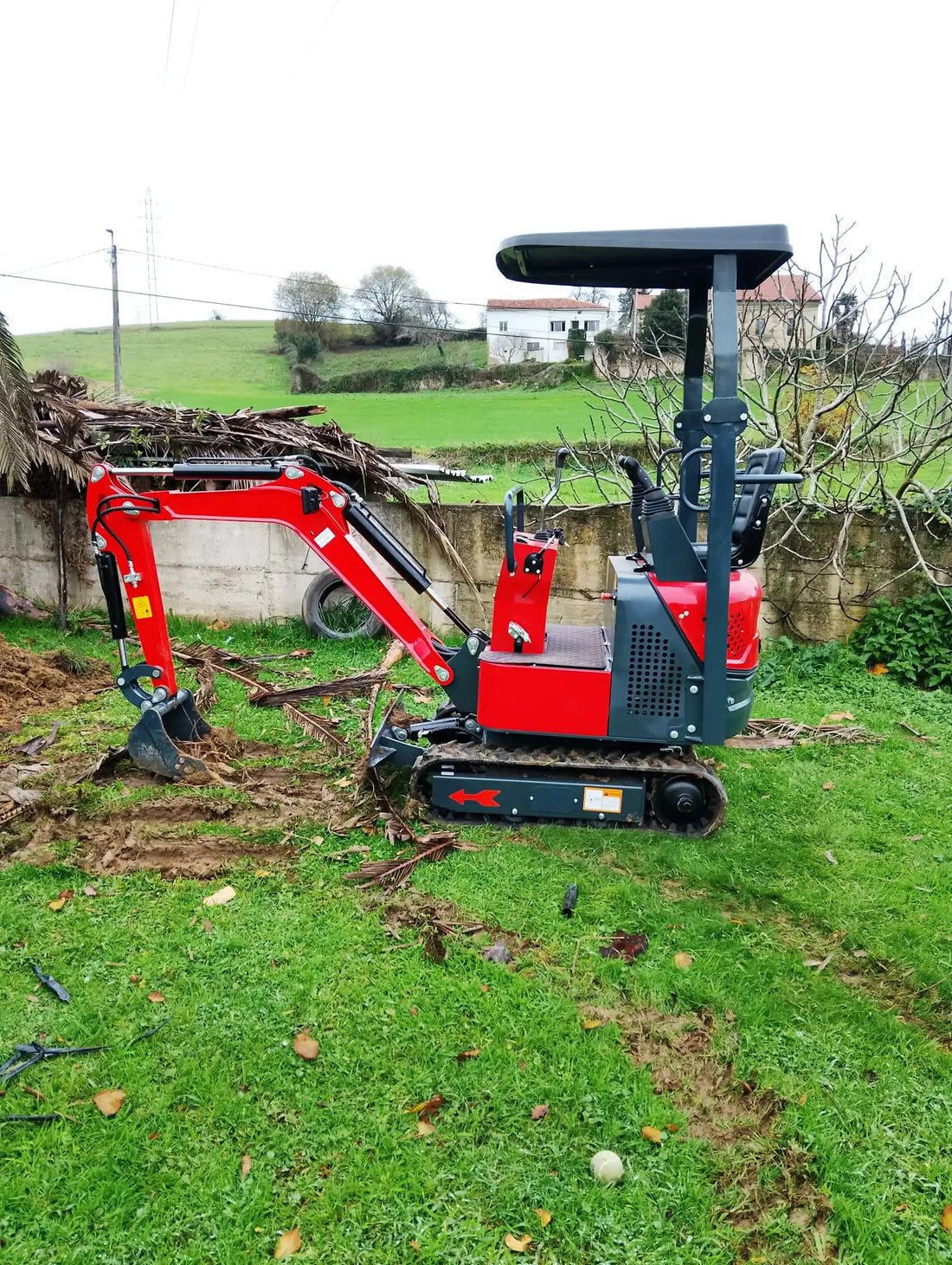 TE-12 Mini Hydraulic Excavator — Yanmar Engine, 1–1.2T, 1700mm Dig Depth