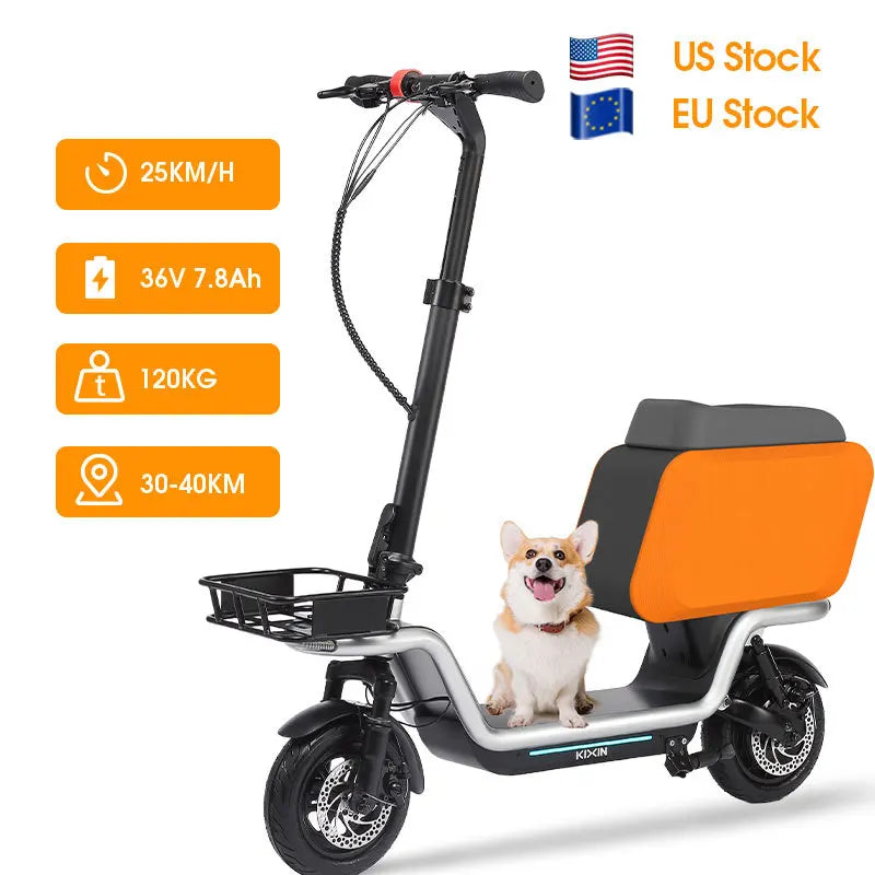 Electric Scooter Model S20: Adult Commuter Scooter with Shock Absorption, Carbon Steel Deck and Portable Lithium Battery
