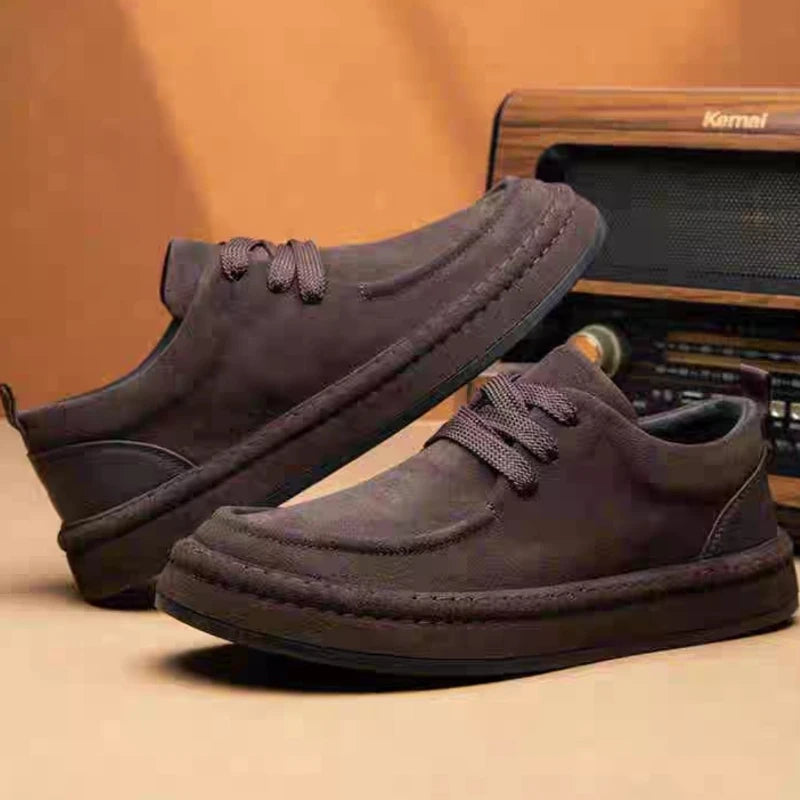 Men's Brown Suede Casual Walking Shoes