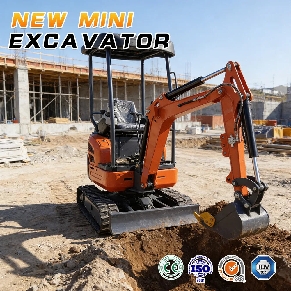 Mini Crawler Excavator — Kubota Engine, CE/EPA Certified, Multiple Sizes